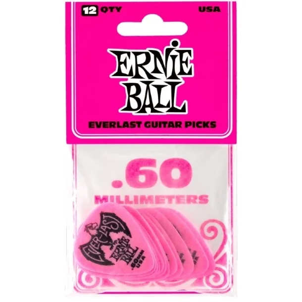 Ernie Ball EB-9179 EVERLAST 60mm -Pink,12pk
